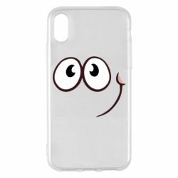 Чехол для iPhone X/Xs Red ball smile - PrintSalon