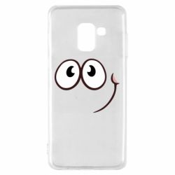 Чехол для Samsung A8 2018 Red ball smile - PrintSalon