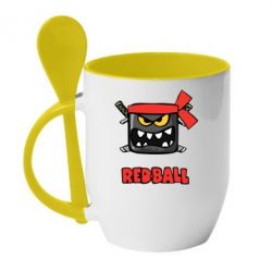 Чашка з ложкою Red ball - PrintSalon