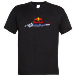 Мужская футболка  с V-образным вырезом Red Bull Racing - PrintSalon