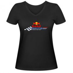 Женская футболка с V-образным вырезом Red Bull Racing - PrintSalon