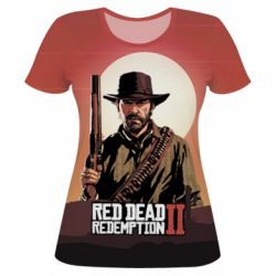 Жіноча 3D футболка Red Dead Redemption 2 and hero - PrintSalon