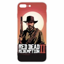 Чехол для iPhone 8 Plus Red Dead Redemption 2 and hero