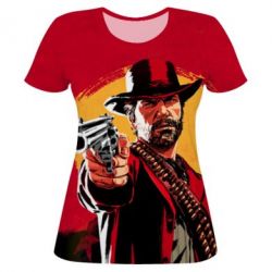 Женская футболка 3D RED DEAD REDEMPTION 2 - PrintSalon