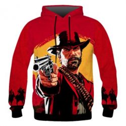 Мужское 3D худи RED DEAD REDEMPTION 2 - PrintSalon