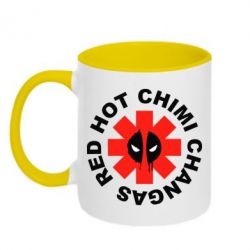 Чашка двухцветная 320ml Red Hot Chimi Changas - PrintSalon