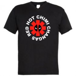 Мужская футболка  с V-образным вырезом Red Hot Chimi Changas - PrintSalon