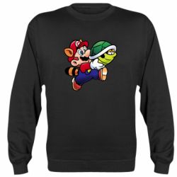 Cвитшот Cute Mario with turtle - PrintSalon