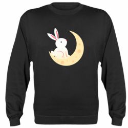 Cвитшот Cute rabbit on the moon - PrintSalon