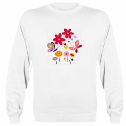 Cвитшот Flowers and Butterflies - PrintSalon