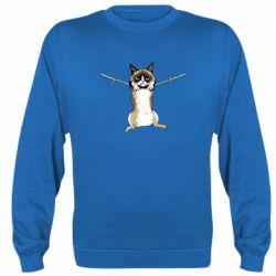 Cвитшот Grumpy Cat On The Rope - PrintSalon