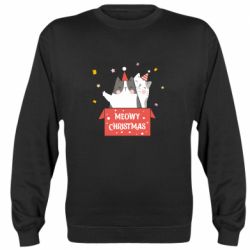 Cвитшот Meowy Christmas ( present box ) - PrintSalon