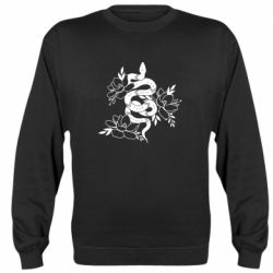Cвитшот Snake with flowers - PrintSalon