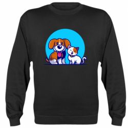 Cвитшот Собачка и котик - PrintSalon