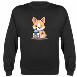 Cвитшот Собачька пьет боба ти - PrintSalon
