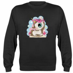 Cвитшот Unicorn with flowers - PrintSalon