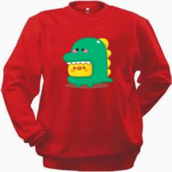 Cвитшот Уточка в костюме динозавра - PrintSalon