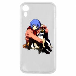 Чехол для iPhone XR Rei Ayanami and Pen Pen