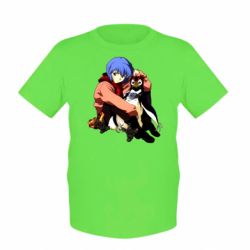 Детская футболка Rei Ayanami and Pen Pen - PrintSalon