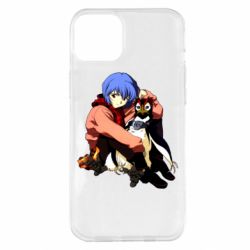 Чехол для iPhone 14 Plus Rei Ayanami and Pen Pen - PrintSalon