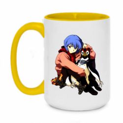 Чашка двухцветная 420ml Rei Ayanami and Pen Pen - PrintSalon