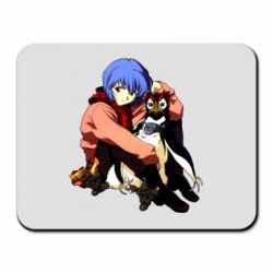 Коврик для мыши Rei Ayanami and Pen Pen - PrintSalon