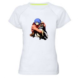Женская футболка для спорта Rei Ayanami and Pen Pen - PrintSalon