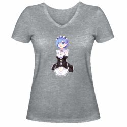 Женская футболка с V-образным вырезом Rem - PrintSalon