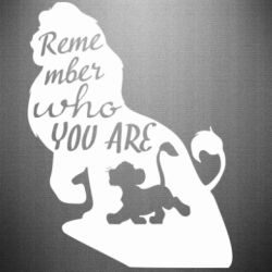 Наклейка Remember who you are - PrintSalon