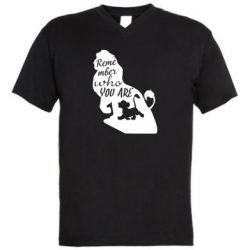 Мужская футболка  с V-образным вырезом Remember who you are - PrintSalon