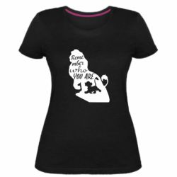 Женская премиум футболка Remember who you are - PrintSalon