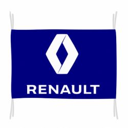 Флаг Renault logotip - PrintSalon