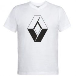 Мужская футболка  с V-образным вырезом Renault - PrintSalon