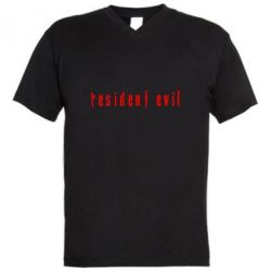 Мужская футболка  с V-образным вырезом Resident Evil - PrintSalon