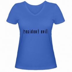 Женская футболка с V-образным вырезом Resident Evil - PrintSalon
