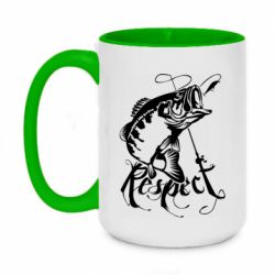 Чашка двокольорова велика Respect fish - PrintSalon