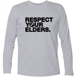 Футболка з довгим рукавом Respect your elders. - PrintSalon