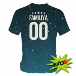 Дитяча 3D футболка Ретро прізвище і номер - PrintSalon