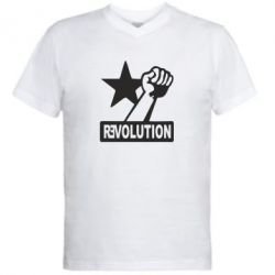 Чоловіча футболка з V-подібним вирізом Revolution - PrintSalon