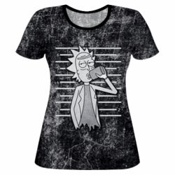 Женская футболка 3D Rick and a bottle-PrintSalon Женская футболка 3D Rick and a bottle