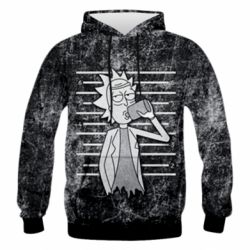 Чоловіче 3D худі Rick and a bottle - PrintSalon