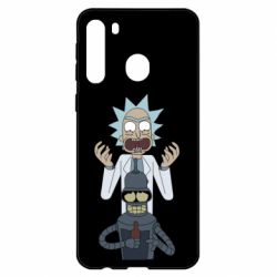 Чехол для Samsung A21 Rick and Bender - PrintSalon