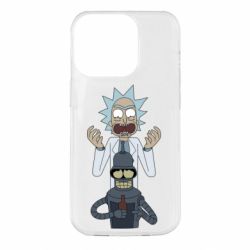 Чехол для iPhone 14 Pro Rick and Bender - PrintSalon