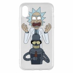 Чехол для iPhone X/Xs Rick and Bender - PrintSalon