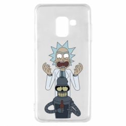 Чехол для Samsung A8 2018 Rick and Bender - PrintSalon
