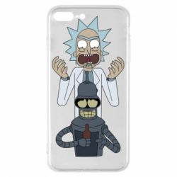 Чехол для iPhone 8 Plus Rick and Bender - PrintSalon
