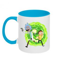Чашка двухцветная 320ml Rick and Morty art - PrintSalon