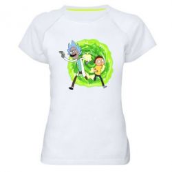 Женская футболка для спорта Rick and Morty art - PrintSalon