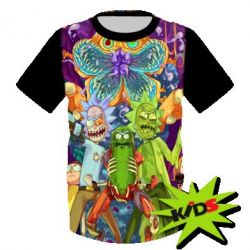 Детская 3D футболка Rick And Morty art