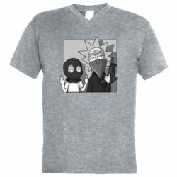 Мужская футболка  с V-образным вырезом Rick and Morty Bandits - PrintSalon